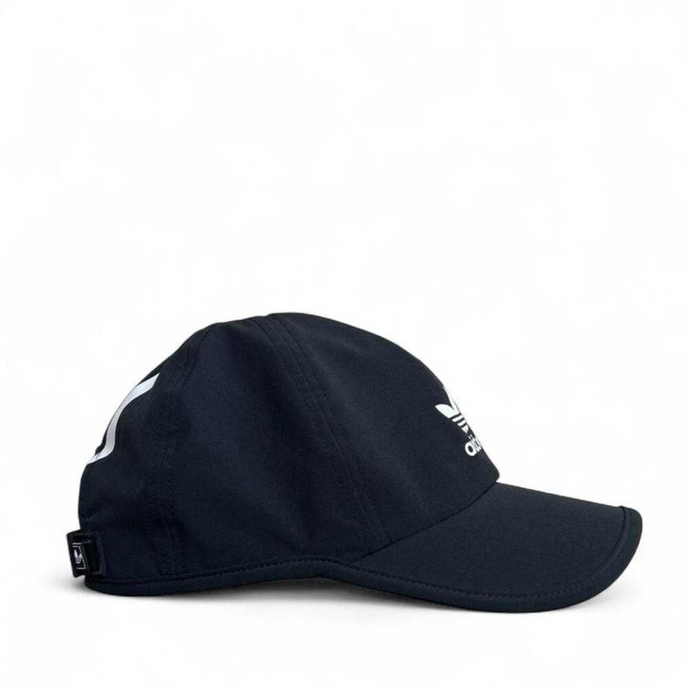 Adidas Originals Black Trefoil Hat Adjustable Strapback 3 Stripe Back Athletic - Picture 2 of 6